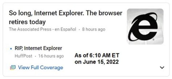 Internet Explorer Retires Today